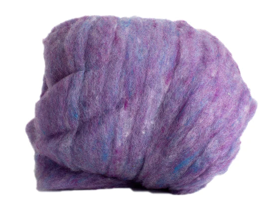 Hand Dyed Wool Batting Periwinkle