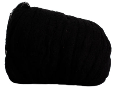 Hand Dyed Wool Batting Black