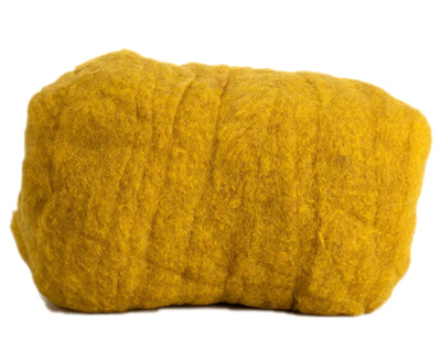 Hand Dyed Wool Batting Goldenrod