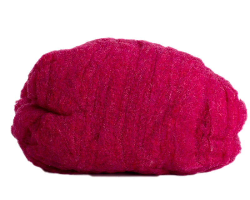 Hand Dyed Wool Batting Raspberry