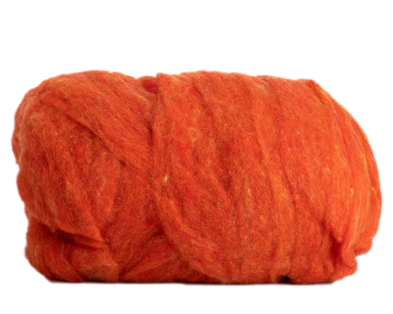 Hand Dyed Wool Batting Melon