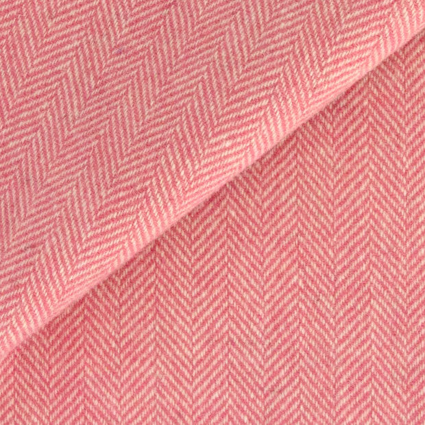 Dorr Pink & White Herringbone Bolt Wool